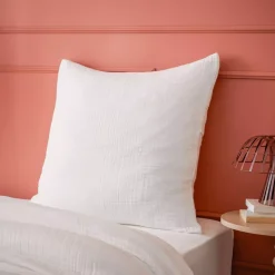 Federa quadrupla garza di cotone (50 x 80 cm) Victoria x Gaïa Bianco chantilly