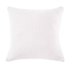 Federa quadrupla garza di cotone (80 x 80 cm) Victoria x Gaia Bianco Chantilly