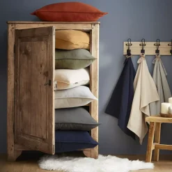 Federa rettangolare flanella di cotone (50 x 70 cm) Théa Grigio antracite