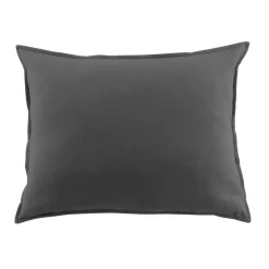 Federa rettangolare flanella di cotone (50 x 70 cm) Théa Grigio antracite