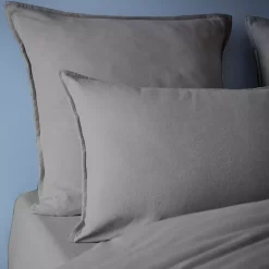 Federa rettangolare flanella di cotone (50 x 70 cm) Théa Grigio antracite