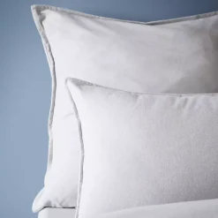Federa rettangolare flanella di cotone (50 x 70 cm) Théa Grigio chiaro
