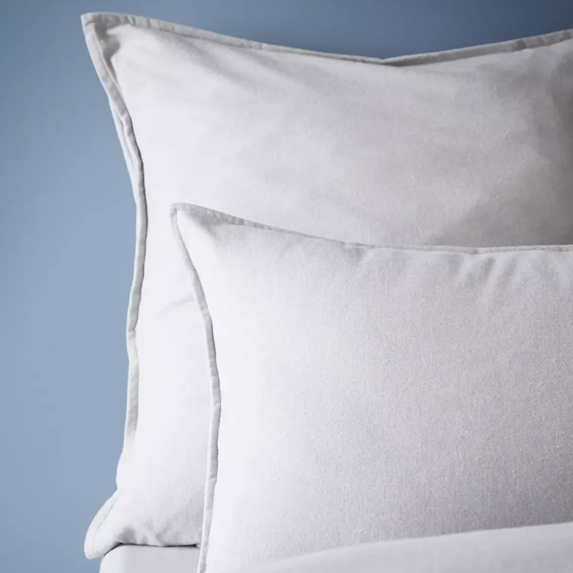 Federa rettangolare flanella di cotone (50 x 70 cm) Théa Grigio chiaro
