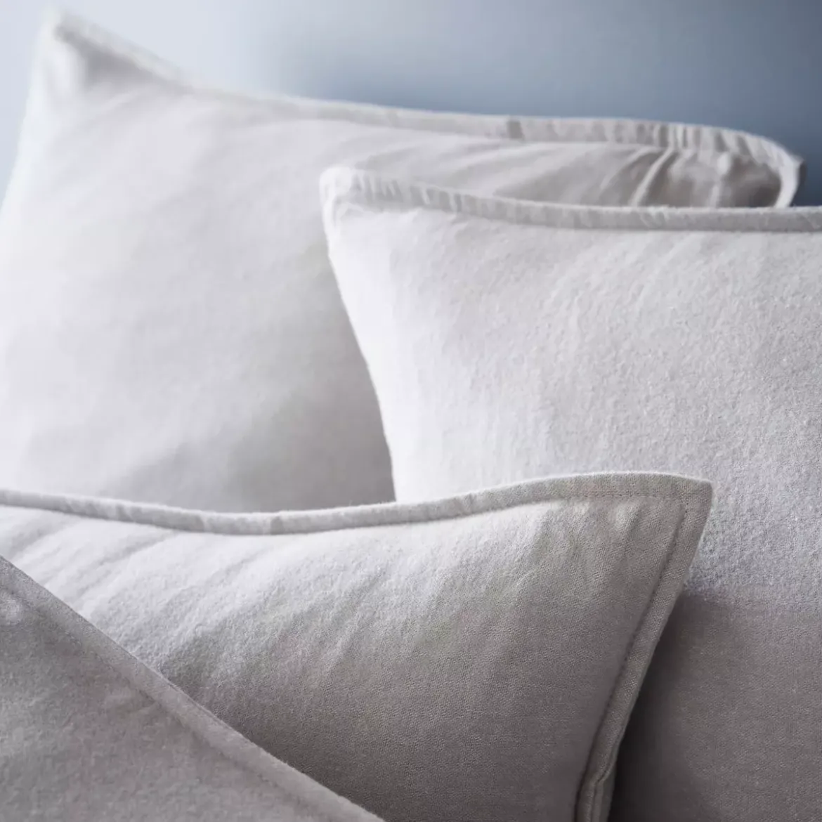 Federa rettangolare flanella di cotone (50 x 70 cm) Théa Grigio chiaro