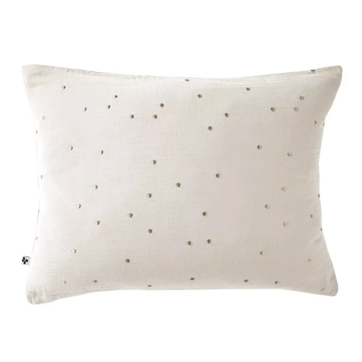 Federa rettangolare garza di cotone (70 cm) Gaïa Chic Beige pampa