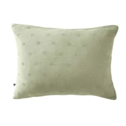 Federa rettangolare garza di cotone (50 x 70 cm) Gaïa Boho Verde tiglio