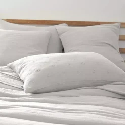 Federa rettangolare garza di cotone (70 cm) Gaïa Boho Grigio nuvola