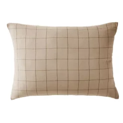 Federa rettangolare garza di cotone (50 x 70 cm) Gaïa Match Marrone corda