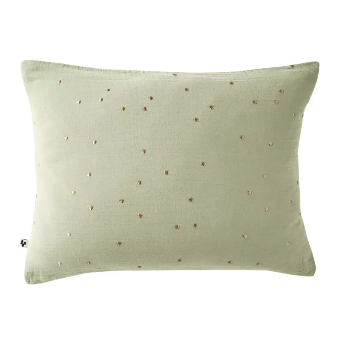Federa rettangolare garza di cotone (70 cm) Gaïa Chic Verde tiglio