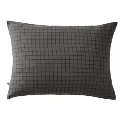 Federa rettangolare garza di cotone (70 cm) Gaïa Mix Grigio granito