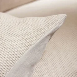 Federa rettangolare in cotone a nido d'ape (50 x 80 cm) Eva Beige