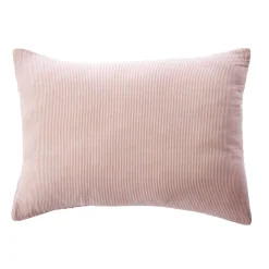 Federa rettangolare in garza di cotone (50 x 80 cm) Gaïa righe Albicocca