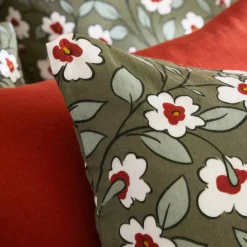 Federa rettangolare in garza di cotone (50 x 70 cm) Gaïa margherita Verde rosmarino