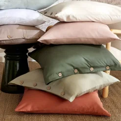 Federa rettangolare in percalle di cotone (50 x 80 cm) Diane Beige