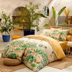 Federa rettangolare in percalle di cotone (50 x 70 cm) Calypso Giallo