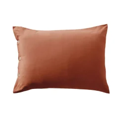 Federa rettangolare in percalle di cotone (50 x 70 cm) Diane Terracotta