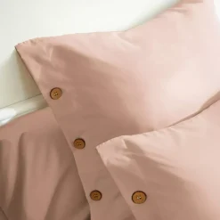 Federa rettangolare in percalle di cotone (50 x 80 cm) Diane Rose Blush