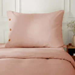 Federa rettangolare in percalle di cotone (50 x 80 cm) Diane Rose Blush