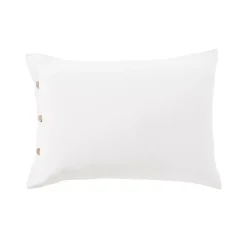 Federa rettangolare in percalle di cotone (50 x 70 cm) Diane Bianco