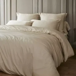 Federa rettangolare in raso di bambù (50 x 70 cm) Sienna Beige