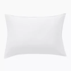 Federa rettangolare in raso di bambù (50 x 80 cm) Sienna Bianco chantilly