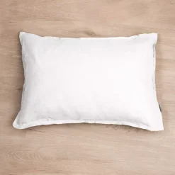 Federa rettangolare lino lavato (70 cm) Louise Bianco