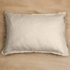 Federa rettangolare lino lavato (70 cm) Louise Beige