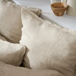 Federa rettangolare lino lavato (70 cm) Louise Beige