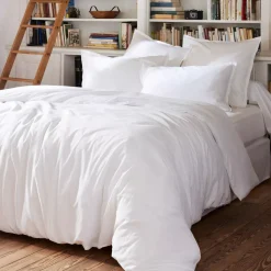 Federa rettangolare percalle di cotone (80 cm) Cali Bianco