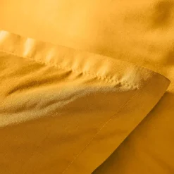 Federa rettangolare percalle di cotone (70 cm) Cali Giallo senape