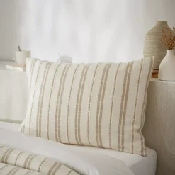 Federa rettangolare reversibile in cotone testurizzato e percale (50 x 80 cm) Alice Corda