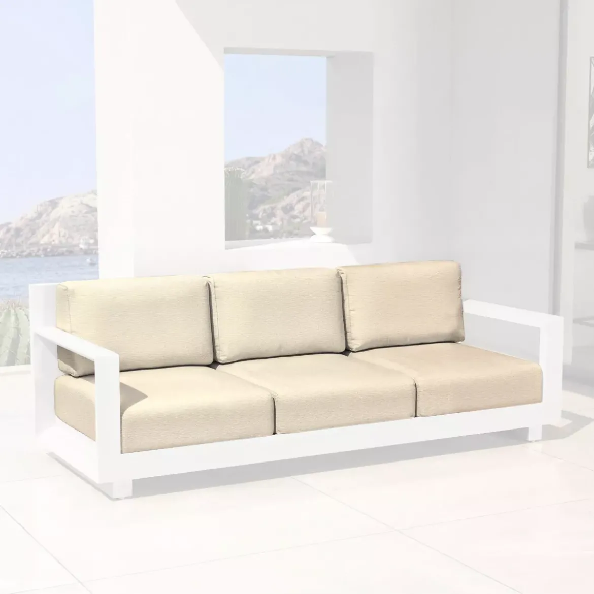 Federe per cuscini di ricambio per Divano 3 posti Elba Beige