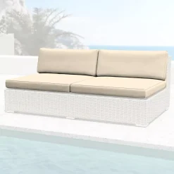 Federe per cuscini di ricambio per Divano da giardino 2 persone Palma Beige