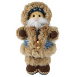 Figurina natalizia (H32 cm) Eschimese ecopelliccia Beige