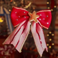 Fiocco di Natale (H23 cm) Circus stella Arancione