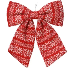 Fiocco di Natale (H32 cm) Tradizione Rosso e bianco