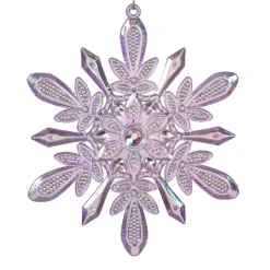 Fiocco di neve da appendere (H14 cm) Ghiacciato Viola