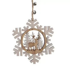 Fiocco di neve di Natale Renne Bianco