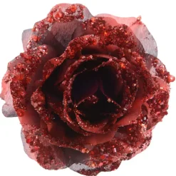 Fiore decorativo con pinza paillete Bordò