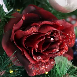 Fiore decorativo con pinza paillete Bordò