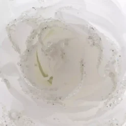 Fiore decorativo con pinza Rosace Bianco