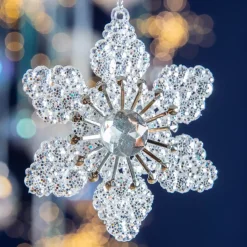 Fiore decorativo da appendere (D9 cm) Cortina Argento