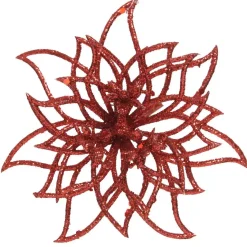 Fiore di Natale Chic a clips Rosso