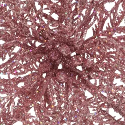 Fiore di Natale paillette a clips Rosa cipria