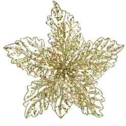 Fiore di Natale paillettes a clips Oro