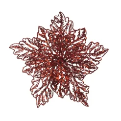 Fiore di Natale Stella di Natale glitterata Rosso