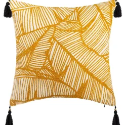 Fodera cuscino quadrato (40 cm) Tropik Giallo ocra