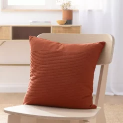 Fodera cuscino quadrato cotone (40 x 40 cm) Léa Terracotta