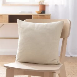 Fodera cuscino quadrato cotone (40 x 40 cm) Léa Beige pampa