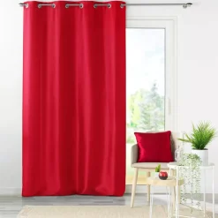Fodera cuscino quadrato Shantung Shana Rosso